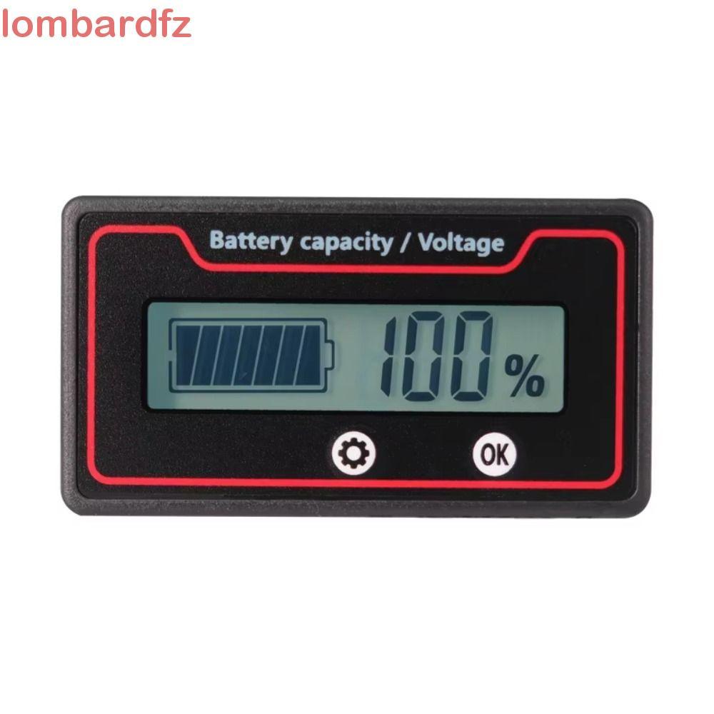 LOMBARD ตัวบ่งชี้ความจุแบตเตอรี่, 9-120V Universal Battery Voltmeter Tester Meter,จอแสดงผล LCD ทนทาน