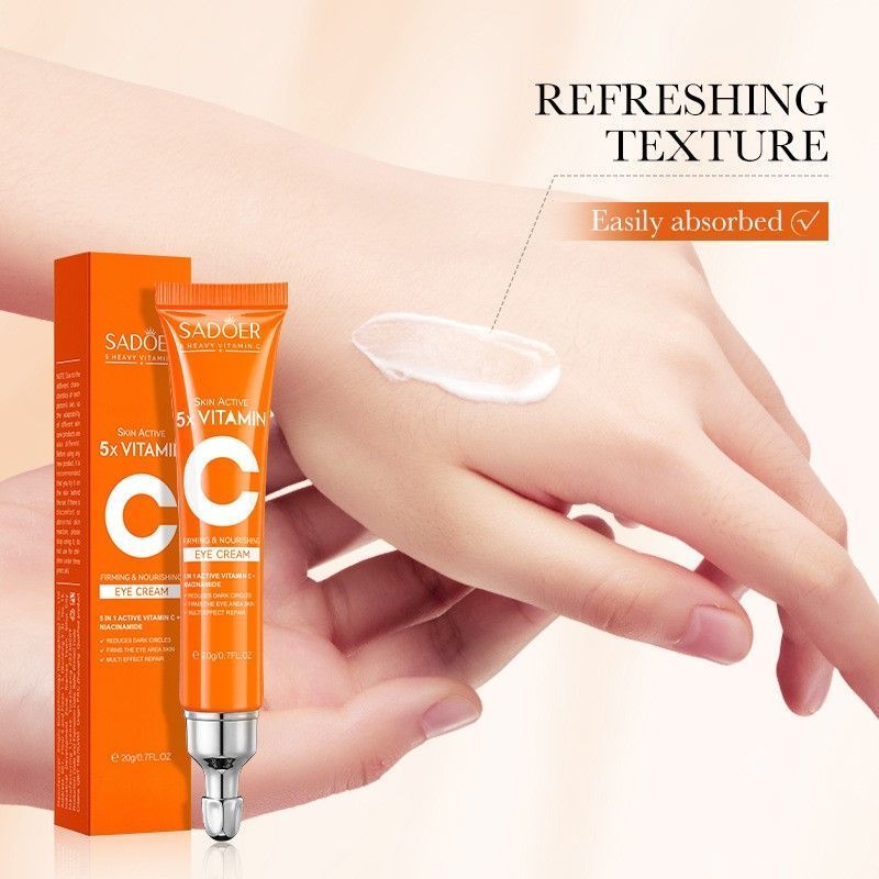 ขายร้อน#全英文SADOER五重维C紧致多效修护眼霜 Moisturizing Eye Area Eye Cream lx