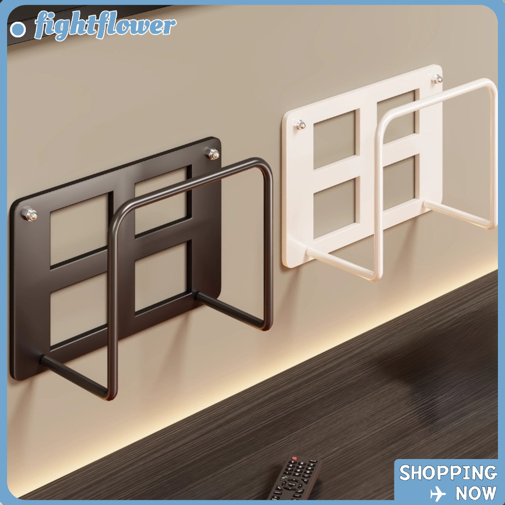 FIGHT Router Holder, Wall Mount Metal Set-Top Box Storage Rack, ทนทานประหยัดพื้นที่ Multi-ใช้ WiFi Storage Bracket Organizer Bracket