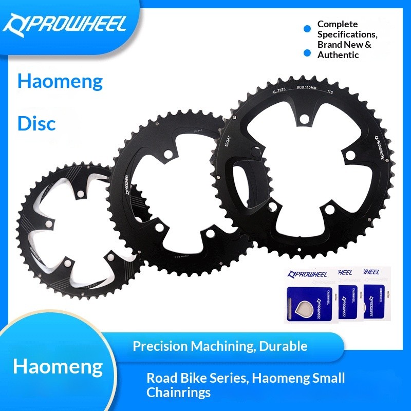 Prowheel Road Bike Chainring 110 BCD 130 BCD 53T 50T 39T 34T เปลี่ยนเฟืองชิ้นส่วนซ่อมจักรยาน