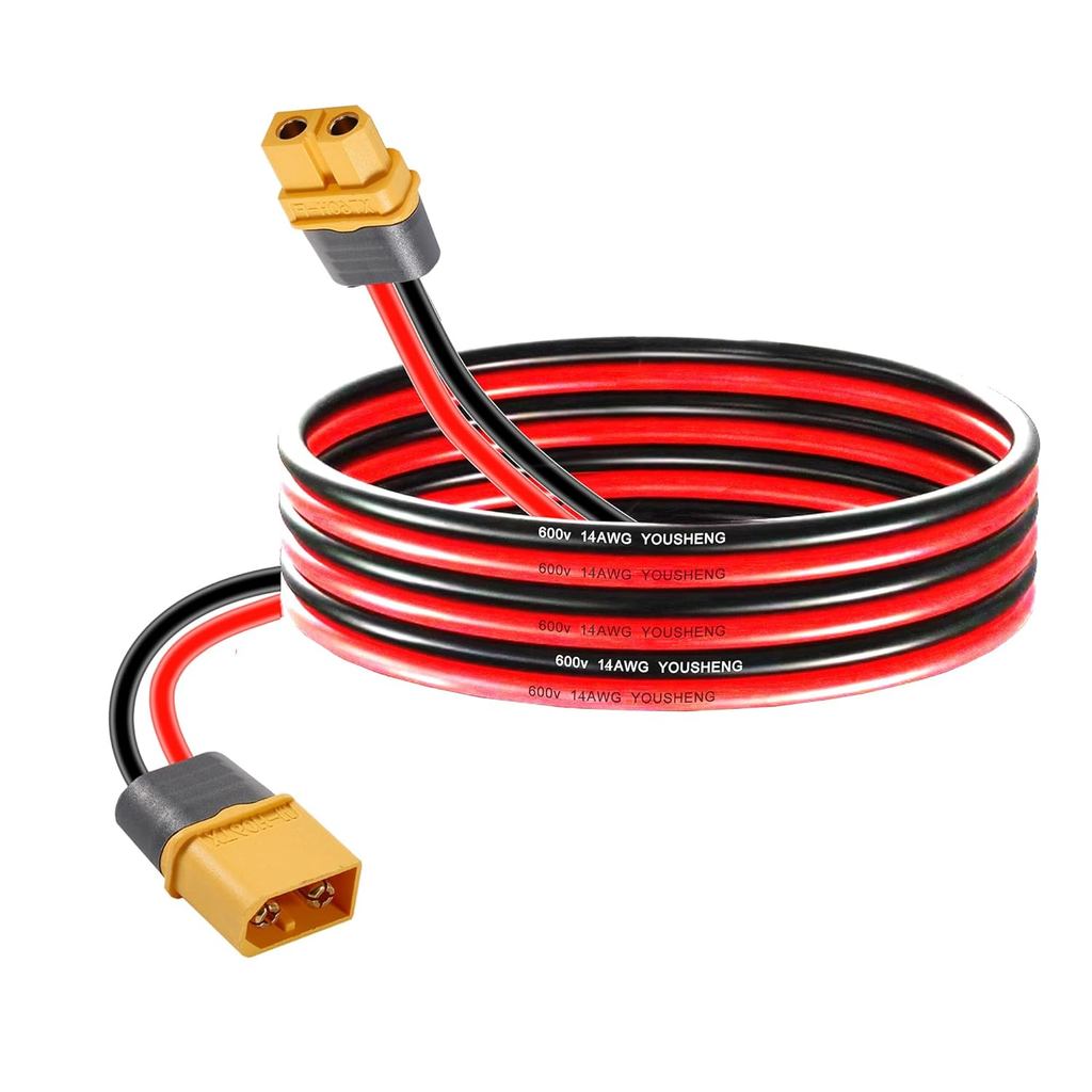 XT60 ชาย XT60 หญิง Connector, XT60 ปลั๊กอะแดปเตอร์สายต่อ 14AWG ยืดหยุ่นซิลิโคนสายไฟสําหรับ RC Lipo แ