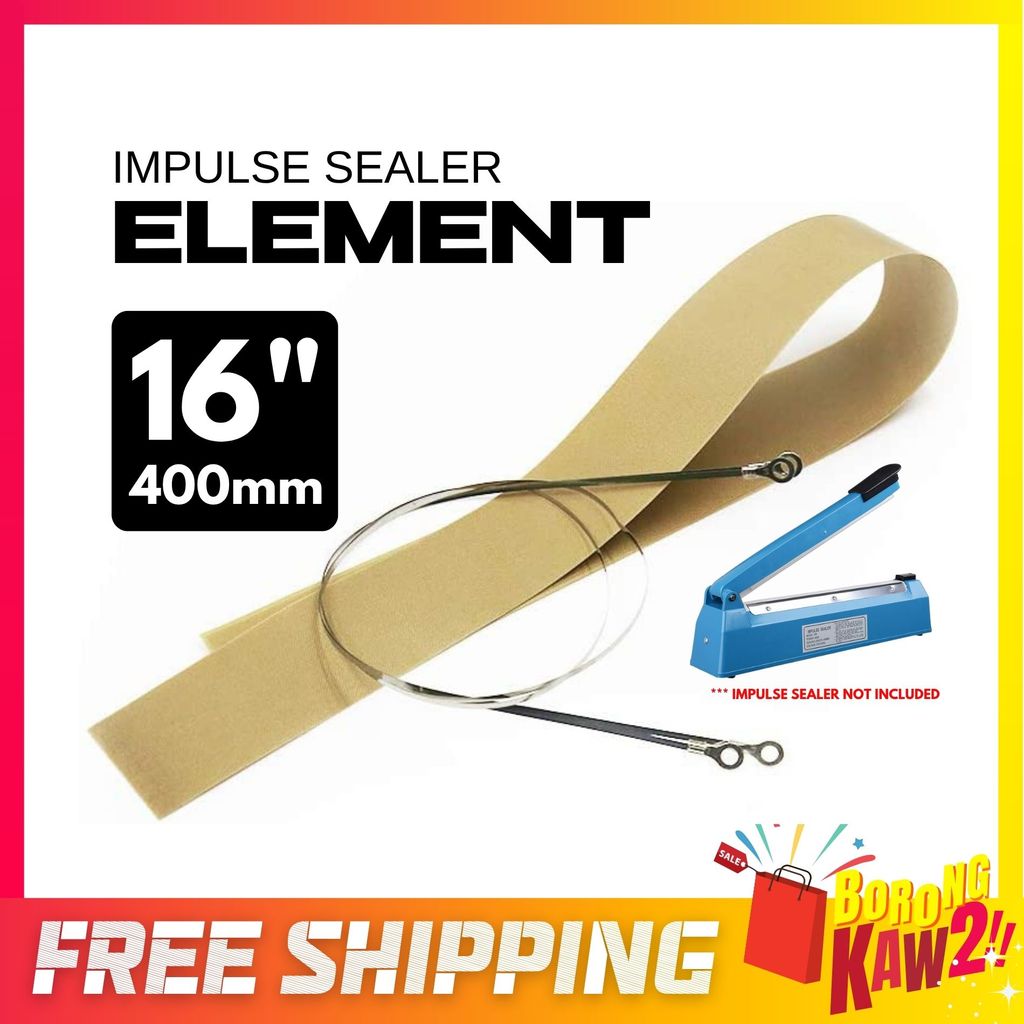 Impulse Sealer ELEMENT องค์ประกอบลวดความร้อน Impulse Sealer เครื่องทําความร้อน 400 มม./16 นิ้ว