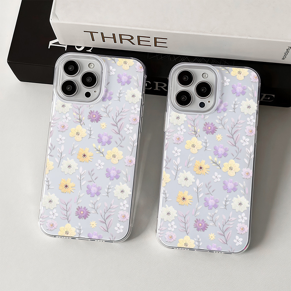For เคสOPPO A3X A38 A54 A18 A17 A17K A16 A15 A52 A53 A57 A74 A58 A7/A9 A5 A1k A33 A31 A60 A32 A3S กันกระแทก ลายดอกไม้ๆ