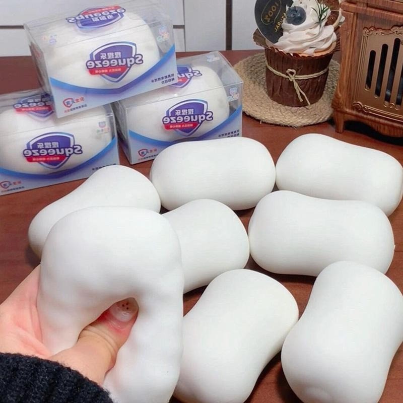 ASMR Crunchy Soap Ball Squishy Stress Ball Filled Soft Squeeze Fidget ของเล่น Anti-Stress ความวิตกกังวลบรรเทามือ Decompression ของเล่น