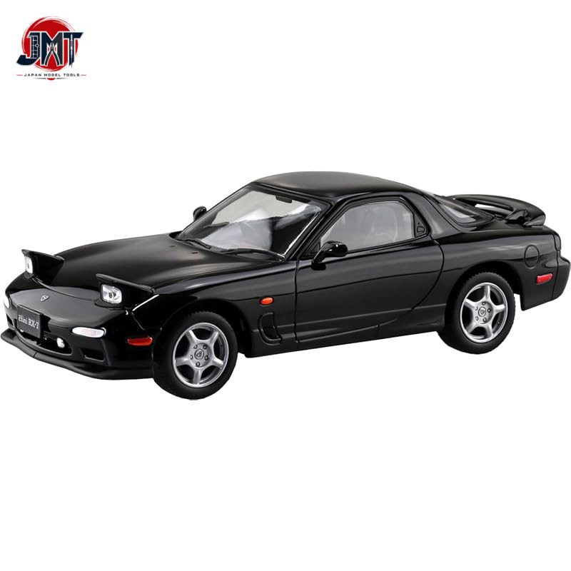 Aoshima Bunka Kyozai Co. 1/32 Rakupla Snap Kit No. 04-BB Unfin FD3S RX-7 Brilliant Black Color-Coded