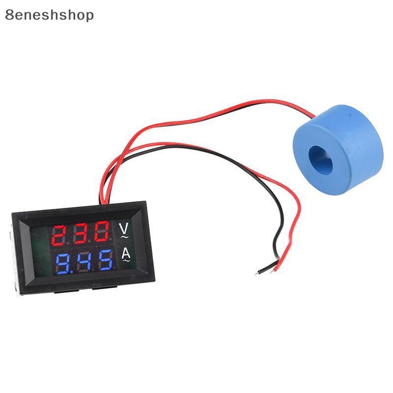 ENE AC 50-500V ดิจิตอล LCD โวลต์มิเตอร์แอมป์มิเตอร์ 10A 50A 100A 220V แรงดันไฟฟ้า Current Meter เครื่องทดสอบเครื่องตรวจจับ Current Transformer TH