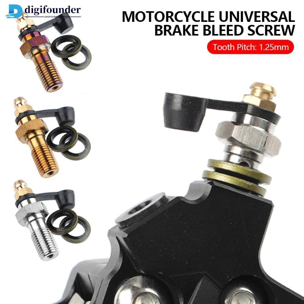 DIGIFOUNDER M10x1.25 รถจักรยานยนต์ Universal เบรค Bleed สกรูกันฝุ่นสําหรับสกู๊ตเตอร์ ATV E-Bike Cali
