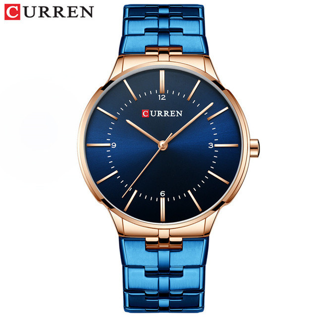 CURREN/CURREN 8321 Unisex นาฬิกาควอทซ์กันน้ํา Ultra-Thin นาฬิกาผู้ชายนาฬิกาแฟชั่นธุรกิจ