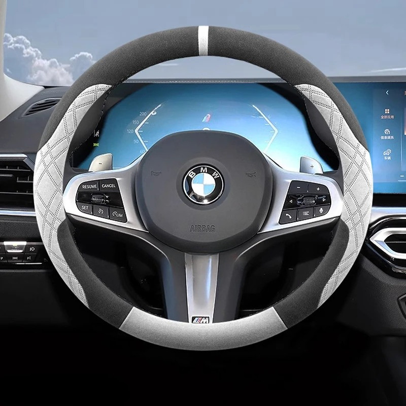 ฝาครอบพวงมาลัยรถยนต์หนังนิ่มสําหรับ BMW 1 3 4 5 Series i5 i4 Z4 X3 M5 M4 M440i M3 M2 M135 2025 อุปกร