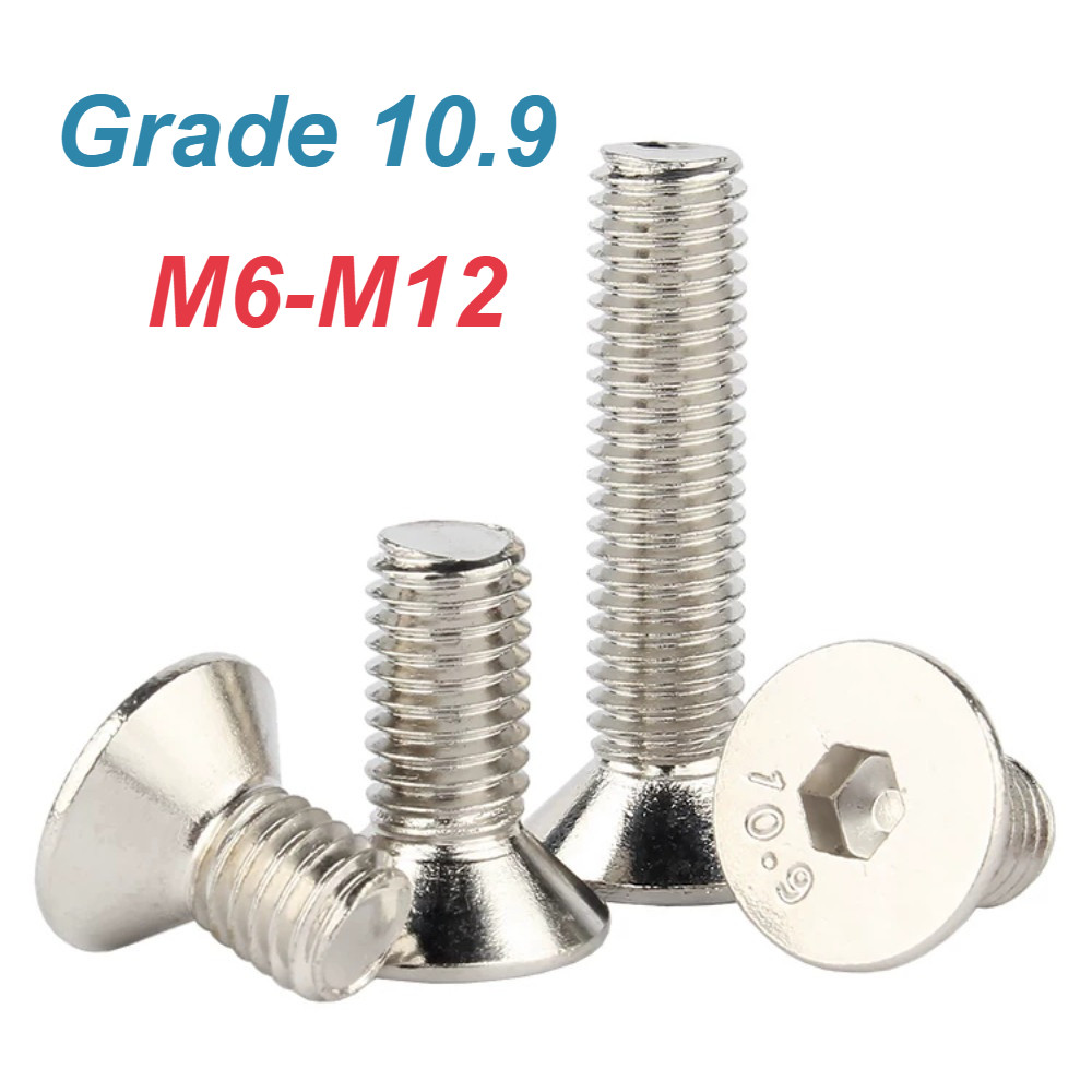 [XM-MB] สกรูหัวจมจมจมหกเหลี่ยมเกรด 10.9, M6-M12, DIN 7991, สกรูหัวจมหกเหลี่ยม