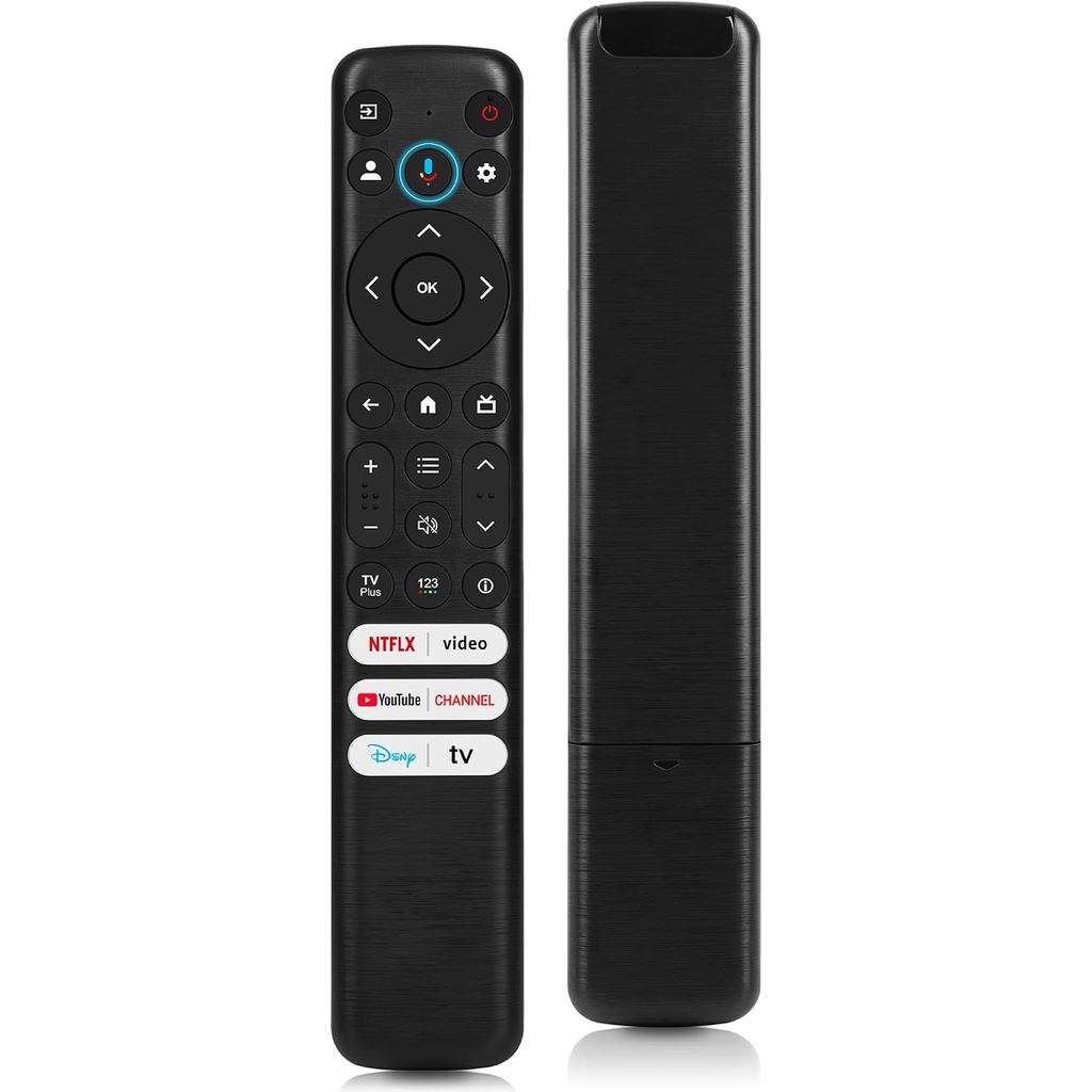 เสียงรีโมทคอนโทรลสําหรับ TCL Google TV รีโมทคอนโทรลใช้งานร่วมกับ 4K UHD HDR LED QLED QD-Mini LED Ful