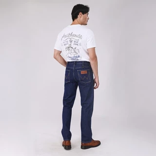 WRANGLER กางเกงยีนส์ผู้ชาย เอวกลาง ทรงกระบอก รุ่น WR SC23MMWZC11 สียีนส์