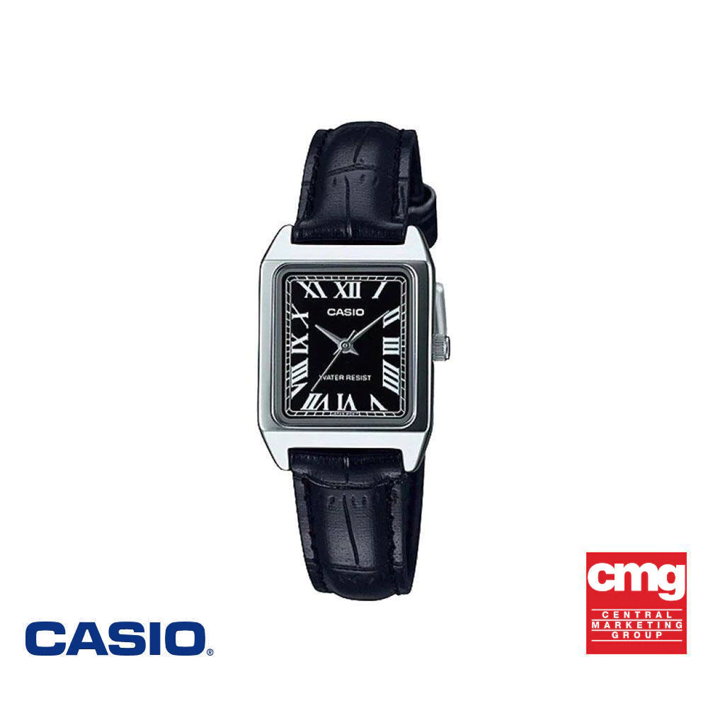 CASIO นาฬิกาข้อมือ CASIO รุ่น LTP-V007L-1BUDF สายหนัง สีดำ