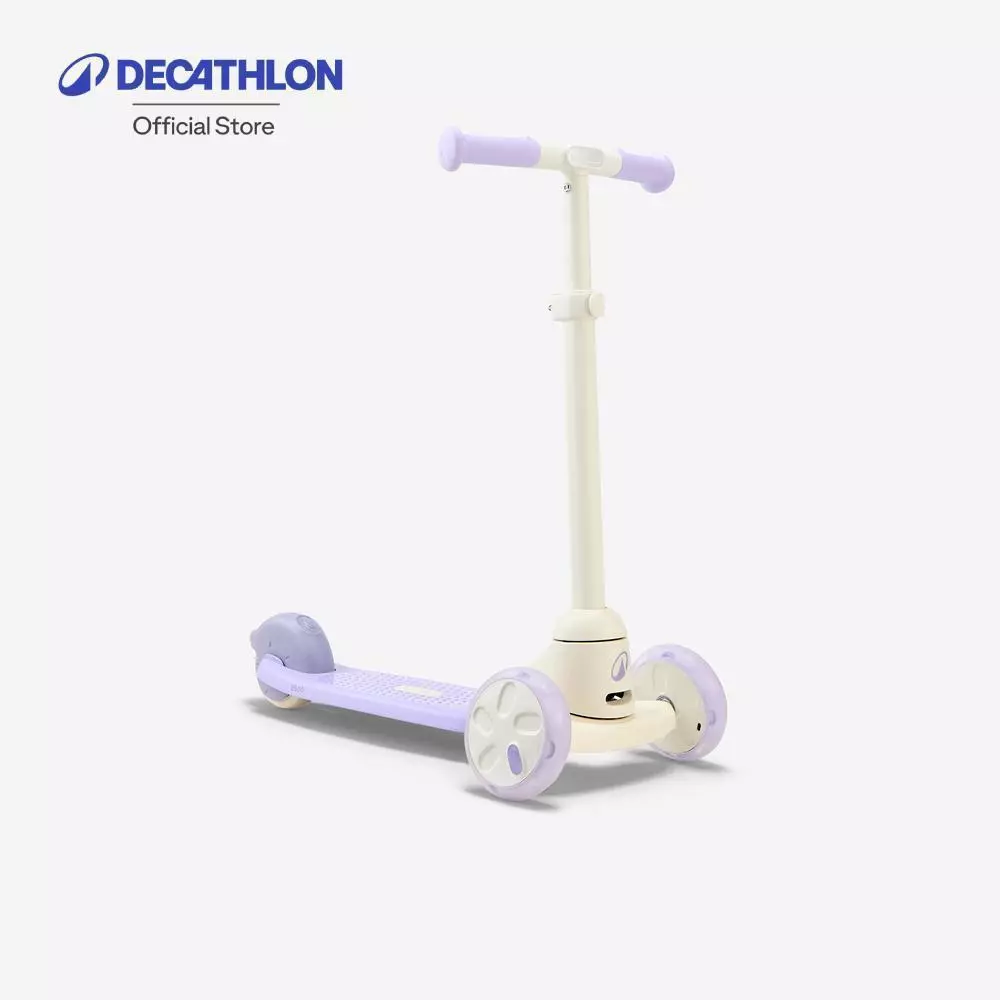 Decathlon Kids' 3-Wheeled Scooter B500 Trottinette Enfant 3 Roues B500 - White