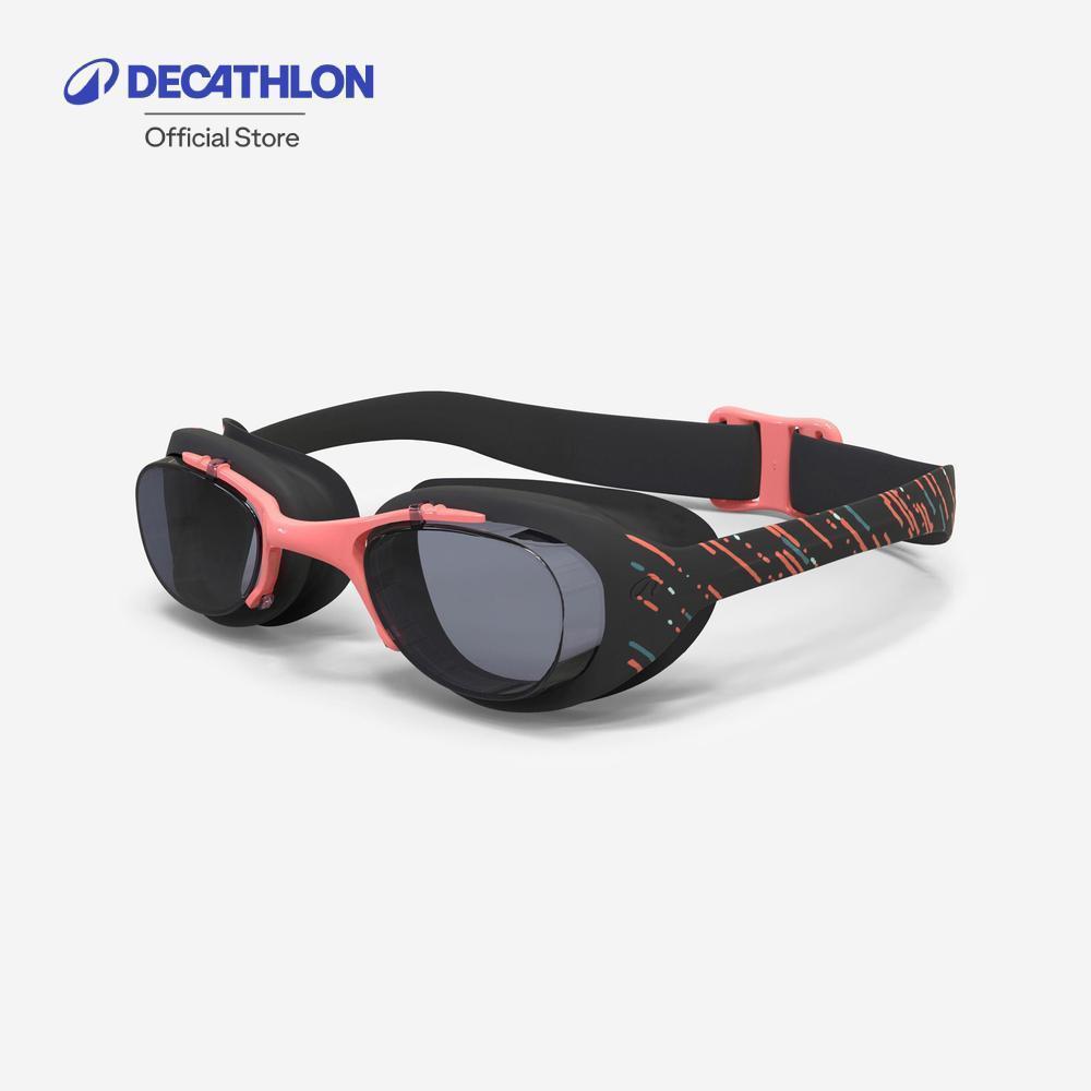 Decathlon Swimming Goggles Size L Tinted Lenses แว่นตาว่ายน้ำขนาด L ชนิดเลนส์เคลือบสี รุ่น Xbase - Black/Orange/Grey