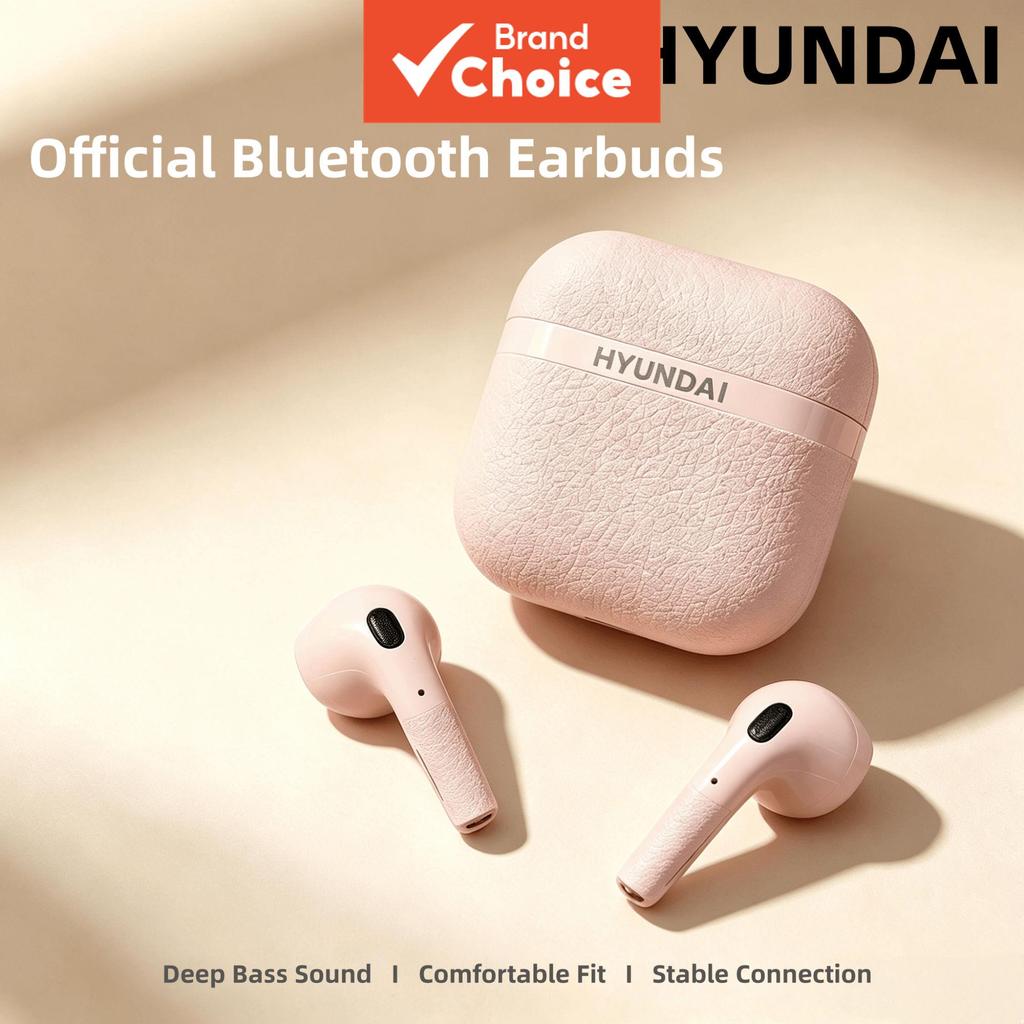 HYUNDAI T02Pro หูฟังไร้สายบลูทูธ 5.4 หูฟัง Deep Bass Audio หูฟัง Fast ชาร์จชุดหูฟังขนาดกะทัดรัดแบบพก