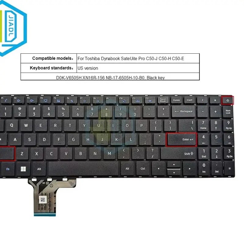 FR ฝรั่งเศส AZERTY US แป้นพิมพ์สําหรับ Dynabook Satellite Pro C50-J C50-J-10K D0K-V6505H KN16R-156 N