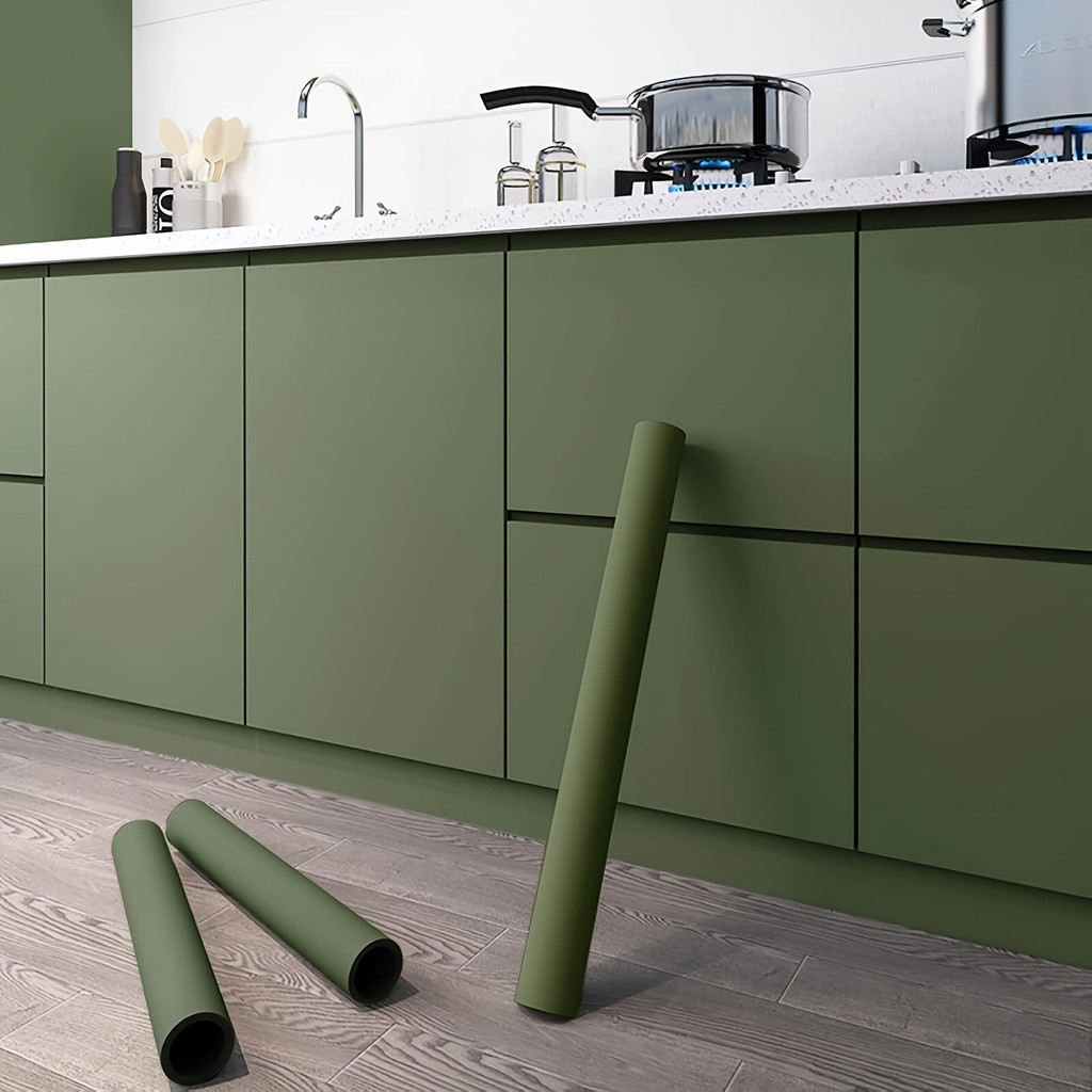Grass Green Peel-and-Stick วอลล์เปเปอร์ไวนิลกาวสัมผัสกันน้ําโรคราน้ําค้าง-Pro