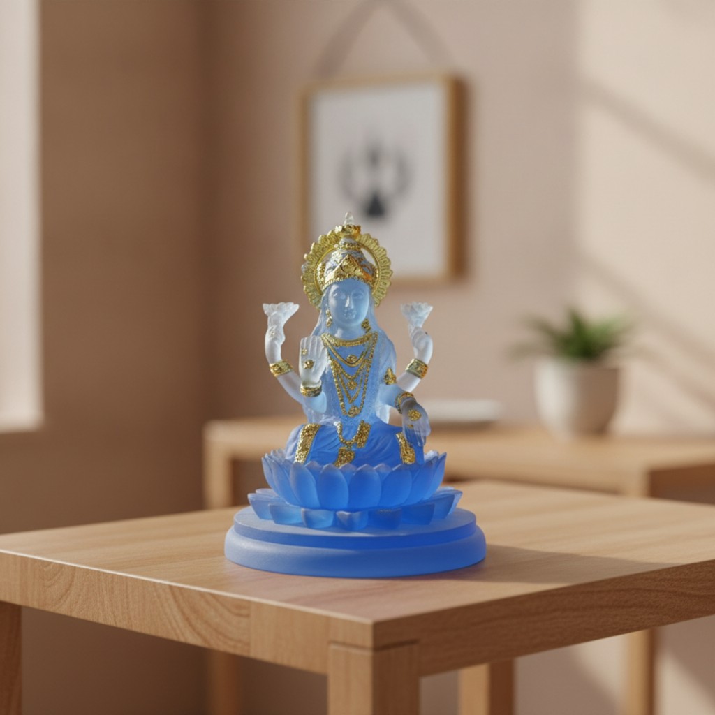 Deity ตุ๊กตา Lotus PESTAL Spiritual Resin Deity ตุ๊กตา Deity ประติมากรรมโต๊ะสําหรับนักสะสมแท่นบูชา