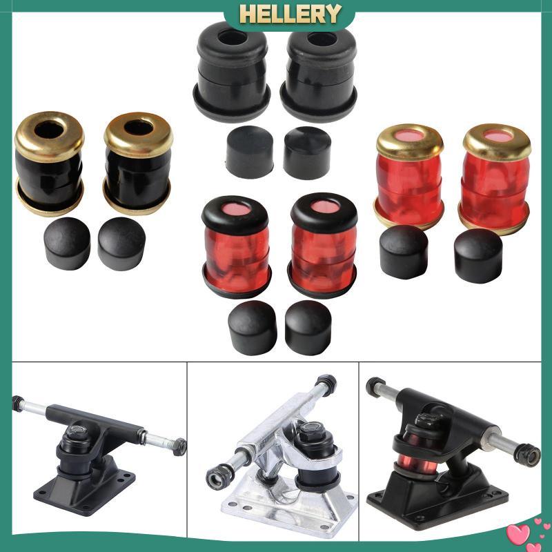 [HelleryTH] PU 90A สเก็ตบอร์ดรถบรรทุก Bushings Top Bottom Cushions Kit สําหรับ Longboard สเก็ตบอร์ดไ