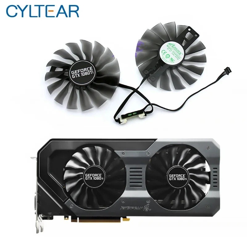 95 มม.FD10015H12S GAA8S2U พัดลม GTX 1080Ti GTX1080 Ti GPUCard Cooler สําหรับ Palit EMTek GTX1080Ti J