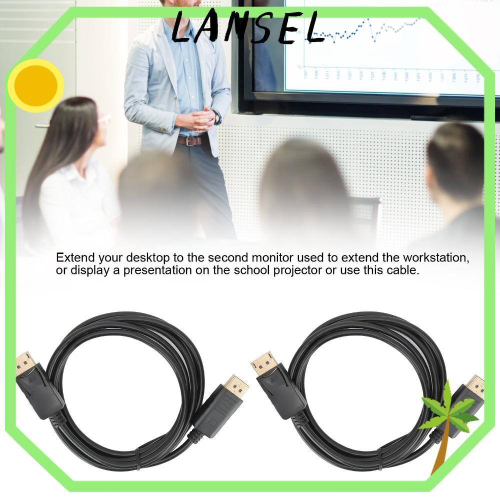 LANSEL1 2PCS DisplayPort Connecting Line, 4K @ 60Hz 6ft/1.8M DP to DP Cable, High-Speed Male to Male