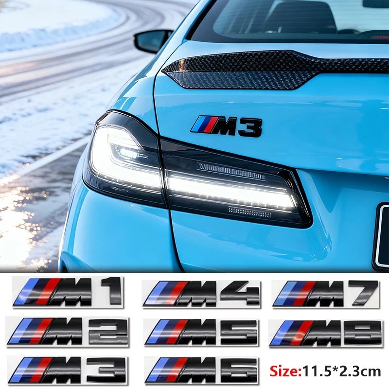 3D ABS รถ Trunk ฝาปิดสติกเกอร์ BMW M Emblem สําหรับ M1 M2 M3 M4 M5 M6 M7 M8 E46 E36 E34 F10 E90 F30 