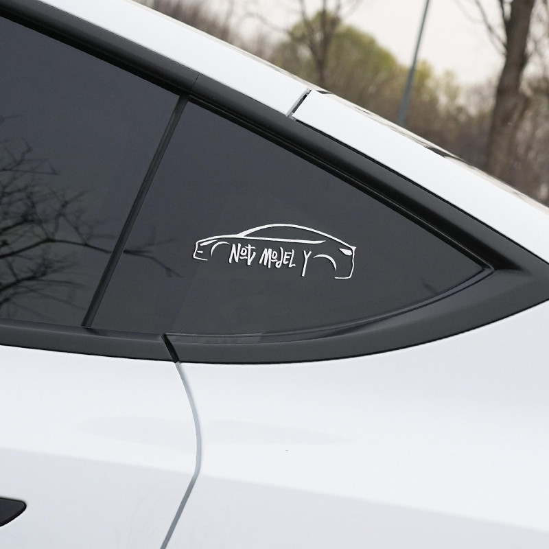 เหมาะสําหรับ Tesla รุ่น 3 CLUB สามเหลี่ยมกระจกหน้าต่างรถสติกเกอร์ไม่ใช่รุ่น Y Decal