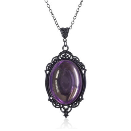 [Amethyst Wish Shop] Retro Stardust Gothic Quartz Crystal Necklace Gothic Clothing Accessories [Home