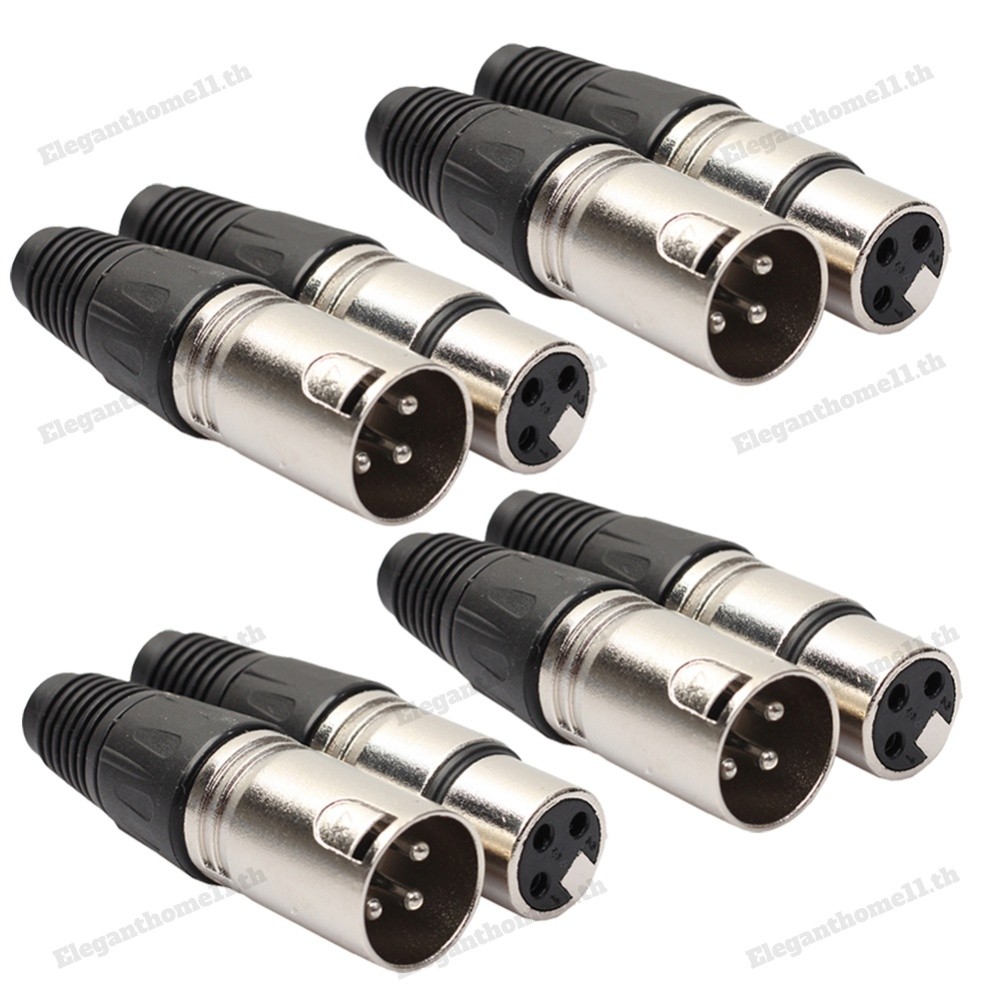 8 ชิ้นสาย MIC Terminal 3Pin XLR Connector 4 ชาย 4 หญิง