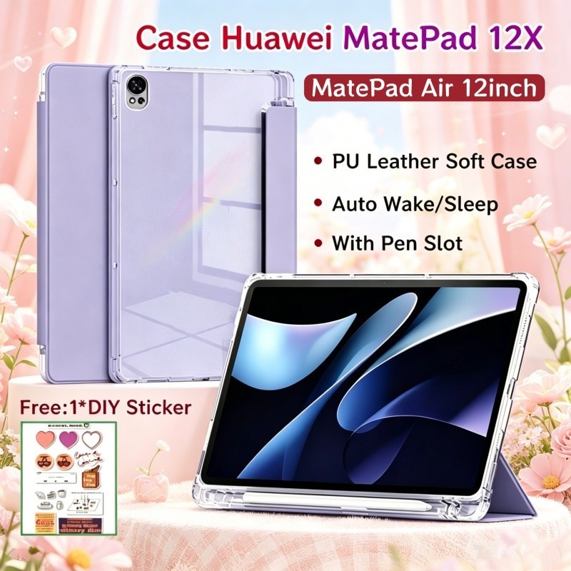เคสสําหรับ Huawei MatePad 12X พร้อมช่องเสียบปากกาเคสแม่เหล็กสําหรับ HUAWEI MatePad Air 12 นิ้วฝาครอบ