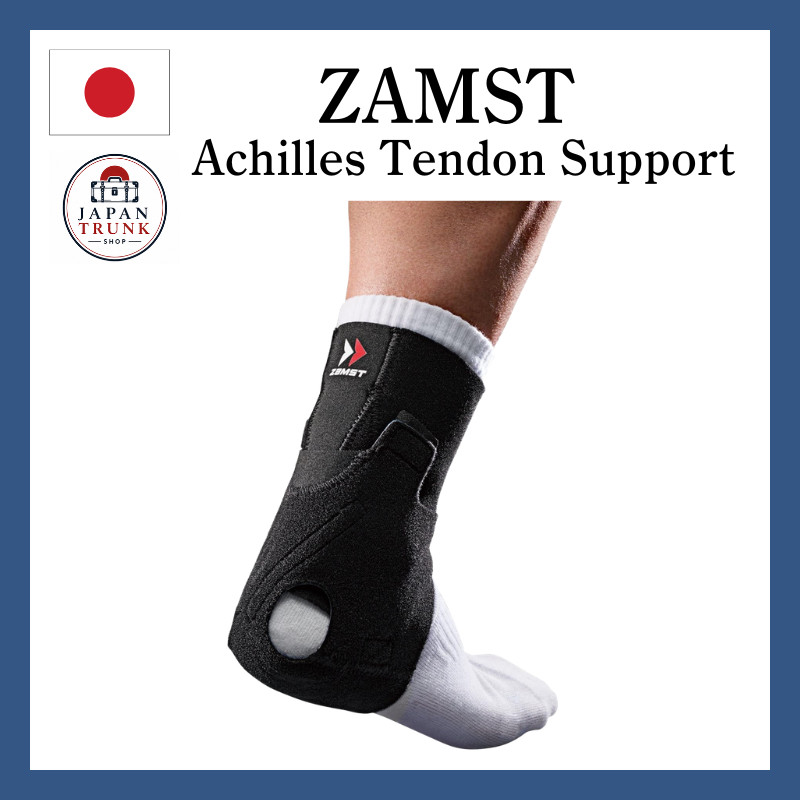 ZAMST AT-1 Achilles Tendon Support Brace for Tennis & Volleyball, Fits Left or Right Foot, Black