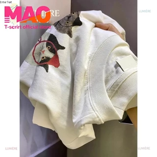 COD✅ (จัดส่งในกรุงเทพฯ) MAO Shop เสื้อยืดขนาดใหญ่พิเศษวัสดุเรียบสไตล์เกาหลี รูปแบบกุ้งมังกร เสื้อน่ารัก