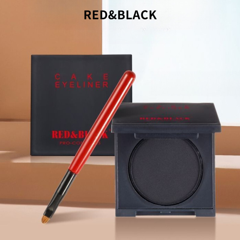 新款*RED&BLACK Eyeliner แป้งอายไลเนอร์ที่ละลายน้ําได้ Long-Lasting Waterproof Eyeliner Cream