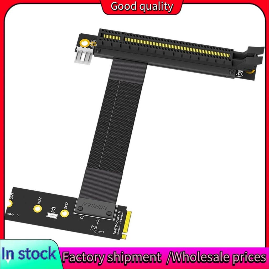 Stock-Riser สาย M.2 NVME ถึง PCIE X16 อะแดปเตอร์กราฟิกสายต่อ 90 องศา PCI Express 3.0 16X ถึง M Key R