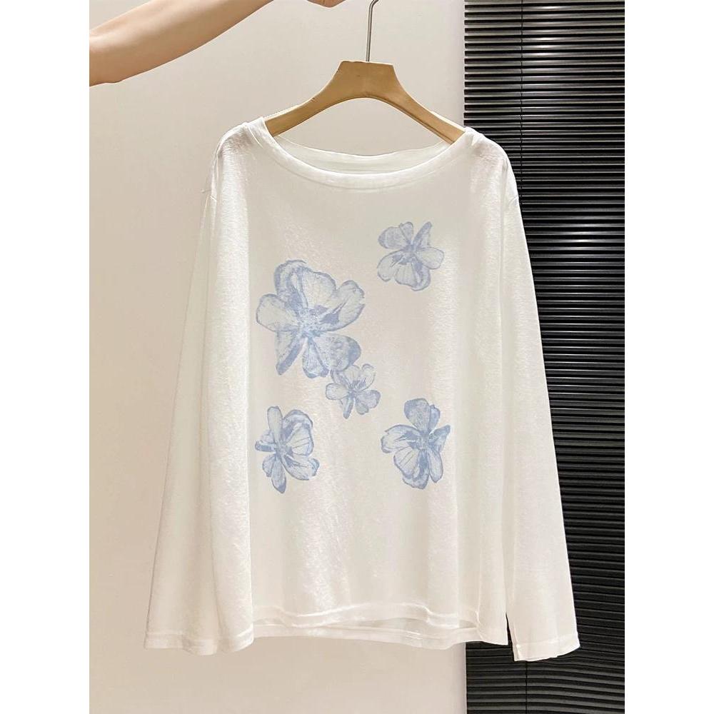 เสื้อแขนยาวป้องกันแดดสไตล์อเมริกันสาวแซ่บฤดูร้อนสุดฮิตดีไซน์โดดเด่นมีเสน่ห์ดึงดูดสายตาได้มากสวมใส่สบายระบายอากาศดีเยี่ยม