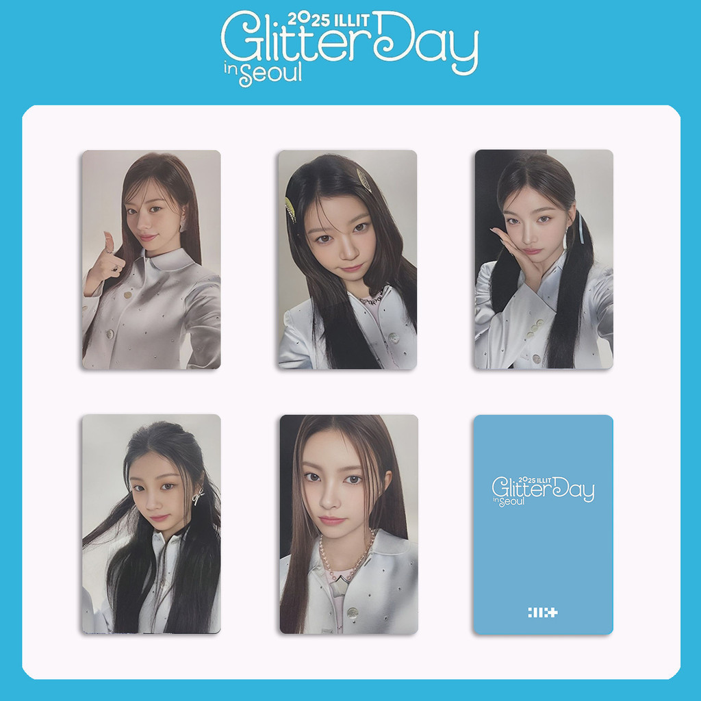 ILLIT ของขวัญ GLITTER DAY Photocard FM ZONE Card Field รายสัปดาห์สุ่มการ์ด Approach Card ของขวัญสมาช