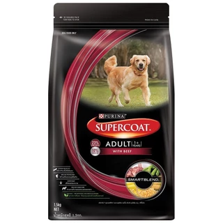 [เซตสุดคุ้ม เลือกรสชาติได้] Purina Supercoat อาหารสุนัข 1.2 - 1.5 kg x2 ถุง