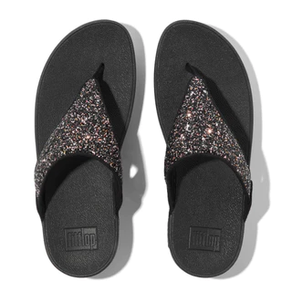 FITFLOP LULU MULTI-TONAL GLITTER T/P รองเท้าแตะแบบหูหนีบผู้หญิง รุ่น JE6-C55 สี BLACK