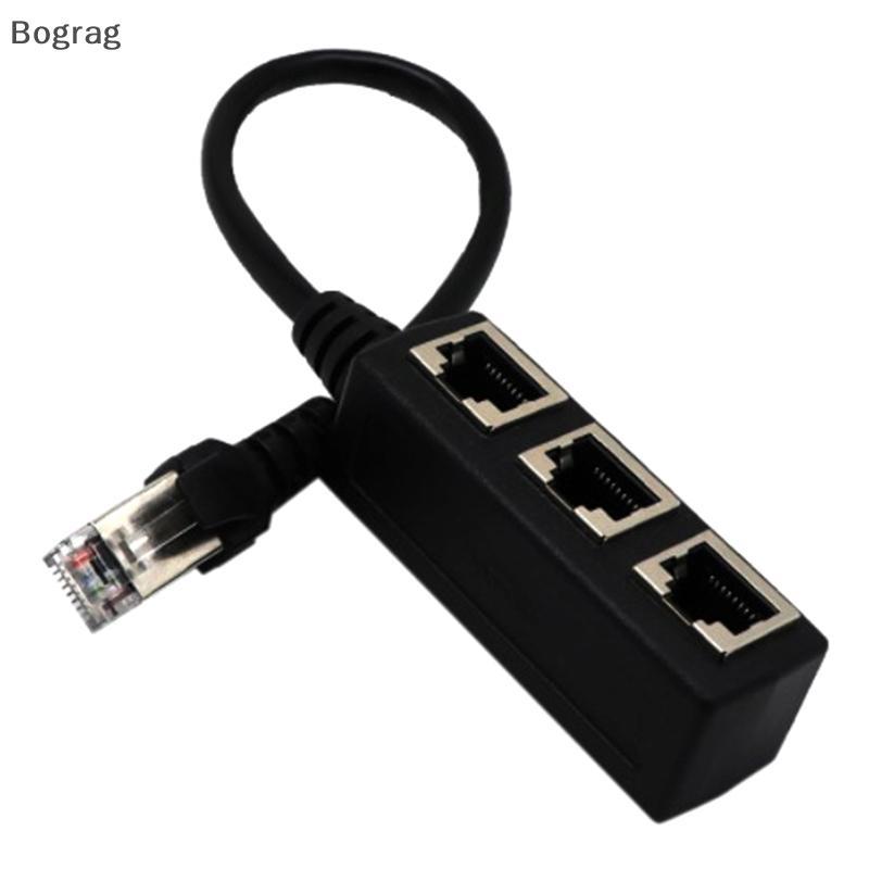[Bogr] Ethernet Cable Splitter Network Adapter Ethernet Splitter 1 ถึง 3 สาย RJ45 LAN Ethernet Conne