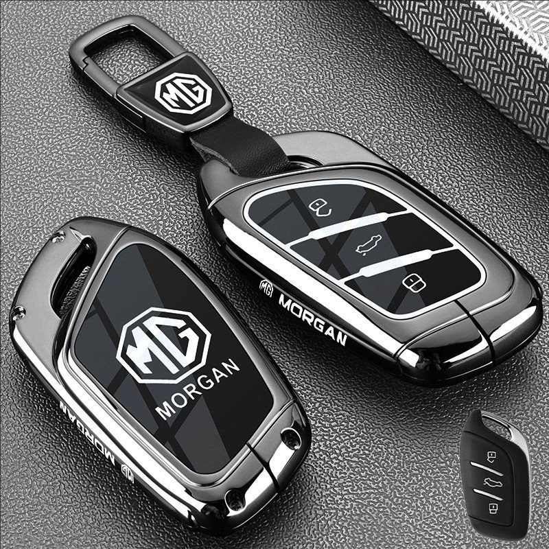 จัดแต่งทรงผมใหม่ TPU ฝาครอบกุญแจรถสีดําสําหรับ MG 4 2023 Mg4 Ev HS GT ZS EV ZX Roewe RX5 MG3 MG5 MG6