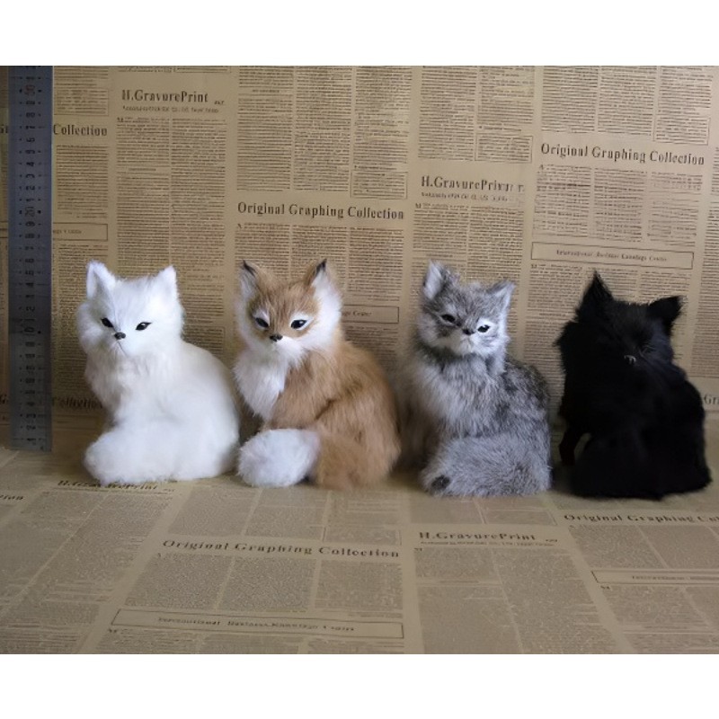 จําลอง Fox Four-Color Forest Props สีเหลือง Fox สีเทา Fox สัตว์ Fox เครื่องประดับการ์ตูนสัตว์เลี้ยง 
