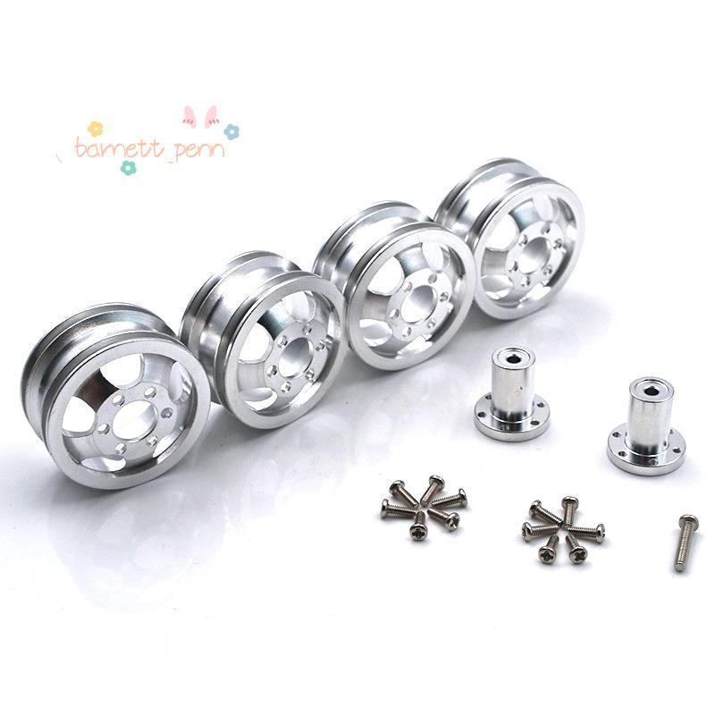 โลหะอัพเกรด Shock-Proof ล้อ Hub ขอบสําหรับ B1 B16 B24 B36 C14 C24 1/16 RC รถบรรทุกพร้อมสกรู