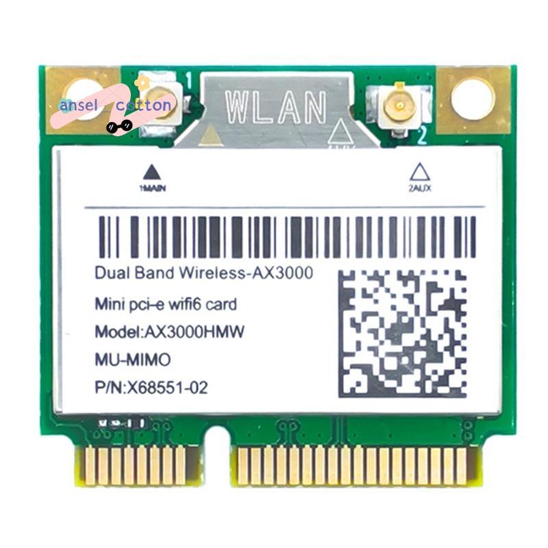 การ์ด WiFi AX200 AX3000HMW Mini PCI-E WiFi 6 อะแดปเตอร์ไร้สาย 2.4G/5G บลูทูธ 5.1 802.11AX สําหรับ Wi
