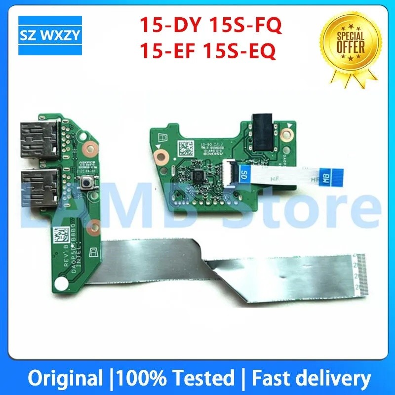 สําหรับ HP 15-DY 15S-FQ 15-EF 15S-EQ แล็ปท็อป USB สวิทช์เสียงแจ็ค SD Card Reader บอร์ด DA0P5DTB8B0 D