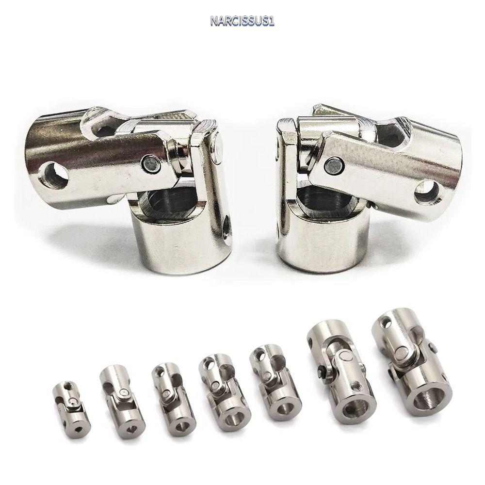 NARCISSUS13A0E Cardan Joint, 2.3/3/4/5/6/8/10/12 มม.ขั้วต่อมอเตอร์โลหะ, Universal หลายขนาด Silver Jo