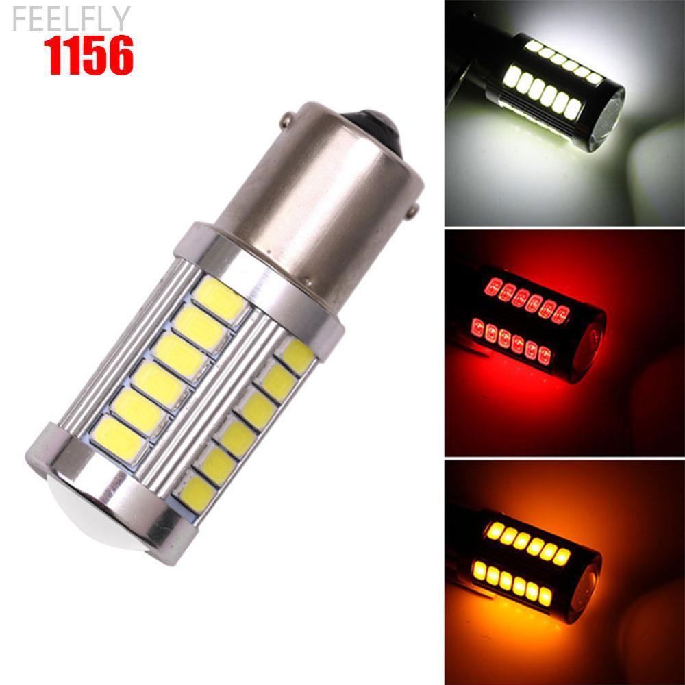 FEELFLY หลอดไฟ LED รถยนต์ 2 ชิ้น 1156 ไฟถอยหลังสํารอง 33-SMD 5630 5730 12V BA15S P21W N9Y4