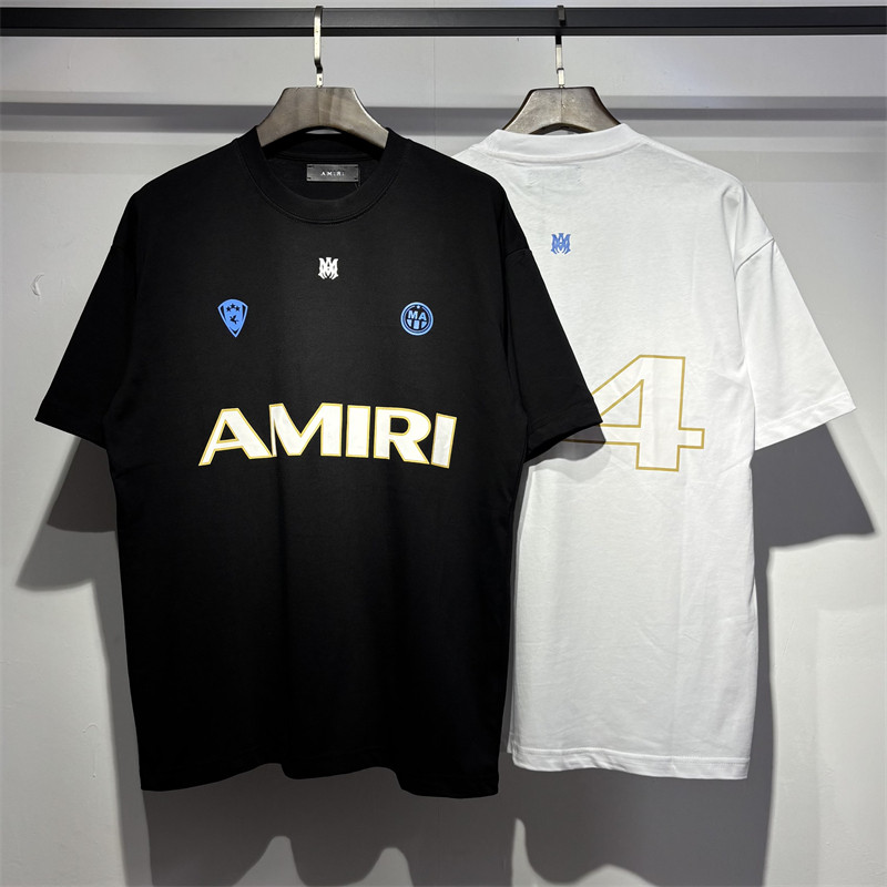 Ready Stock  🆕 AMIRI High Street เสื้อยืดแขนสั้นลําลองผ้าฝ้ายแท้พิมพ์ลายใหม่