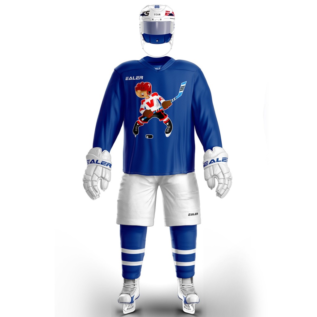 EALER EALER เด็ก Ice Hockey Jersey เด็ก Ice Hockey Training Jersey การ์ตูน Ice Hockey Training Jerse