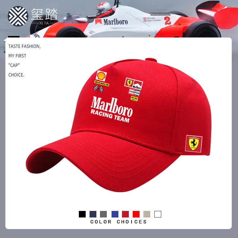 Marlboro Joint Formula F1 Racing Merchanted Cap ผู้ชายผู้หญิงกีฬา Extra Deepen เบสบอลหมวก